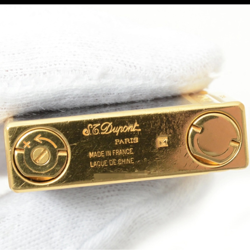 Rare Vintage  DuPont Gatsby Lighter Gold and Plated With Black Lacquer(Authentic - Picture 13 of 16